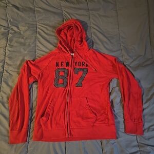 Cotton blend zip-up hoodie, Aéropostale New York 87